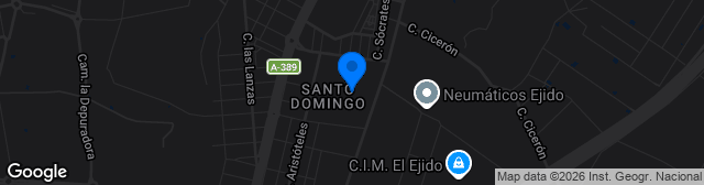Map showing Estadio Municipal Santo Domingo