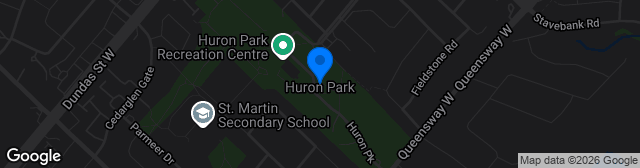 Map showing Huron Park