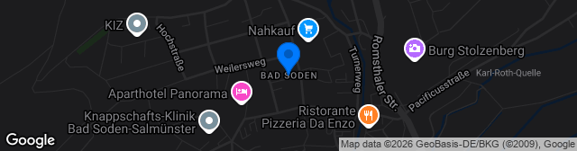 Map showing Rasenplatz Bad Soden