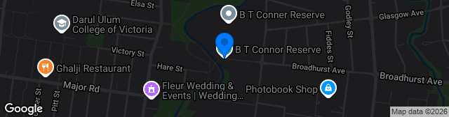 Map showing B.T. Connor Reserve