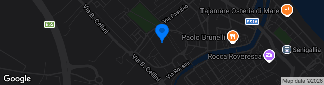 Map showing Stadio Comunale Goffredo Bianchelli