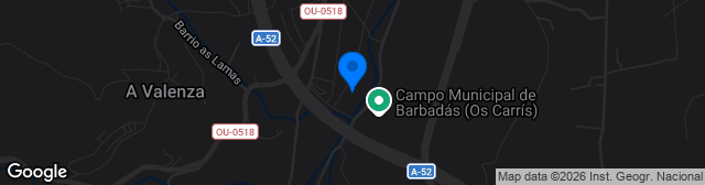 Map showing Estadio Os Carrís