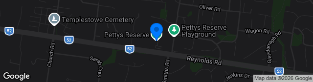 Map showing Pettys Reserve Pitch 1