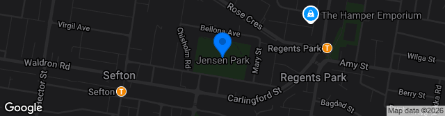 Map showing Jensen Park