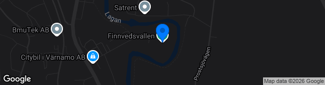 Map showing Finnvedsvallen
