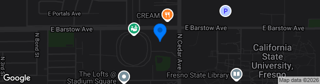 Map showing Fresno State Soccer Stadium