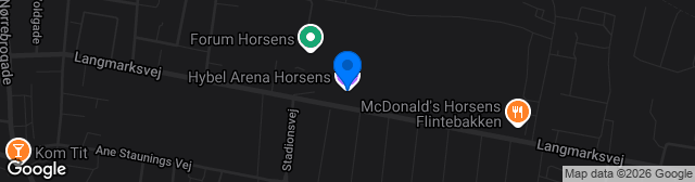 Map showing Nordstern Arena Horsens