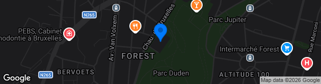 Map showing Stade Joseph Mariën