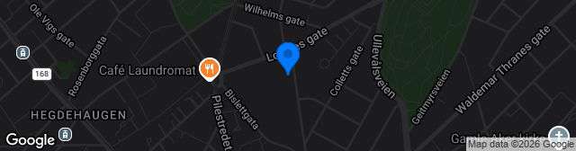 Map showing Bislett Stadion