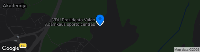 Map showing VDU Valdo Adamkaus stadionas