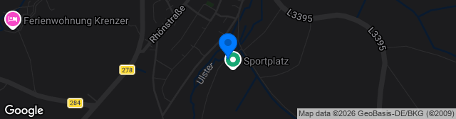 Map showing Sportplatzweg Ehrenberg