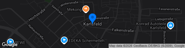 Map showing Sportanlage Karlsfeld Rasenplatz Stadion