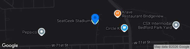 Map showing SeatGeek Stadium