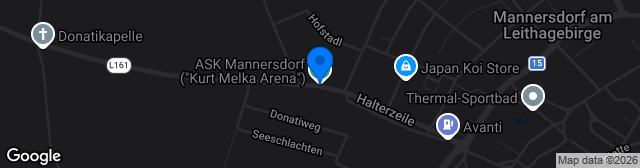 Map showing Kurt Melka Arena