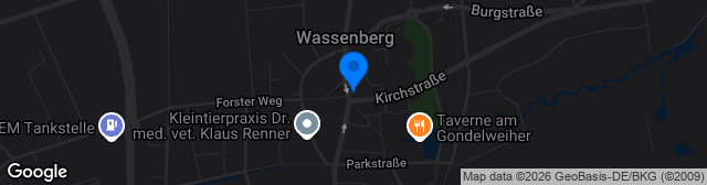 Map showing Kunstrasenplatz Profisec Arena