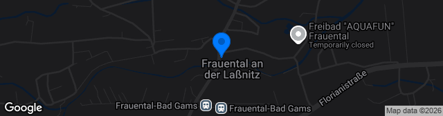 Map showing Sportplatz Frauental