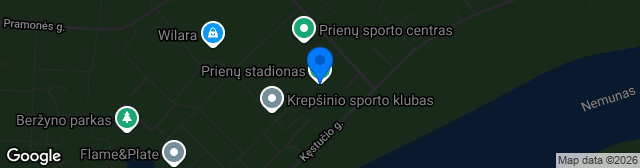 Map showing Prienų stadionas