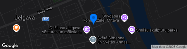 Map showing Zemgales Olimpiskā centra