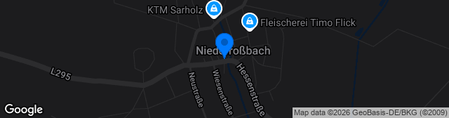 Map showing Kunstrasenplatz Niederroßbach