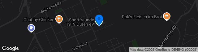 Map showing Sportfreunde Düren Kunstrasen