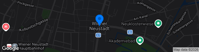 Map showing Wiener Neustadt Ergo Arena