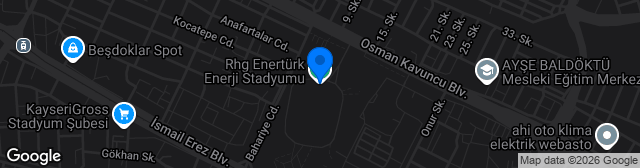 Map showing RHG Enertürk Enerji Stadyumu