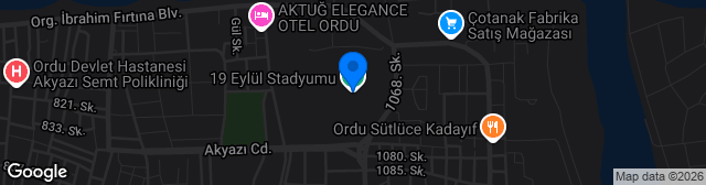 Map showing Yeni Ordu Stadyumu