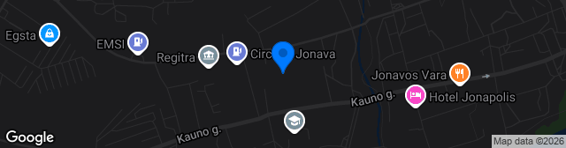 Map showing Jonavos dirbtinės dangos stadionas