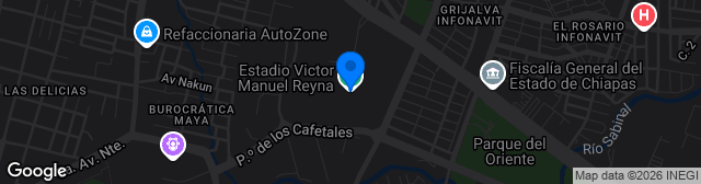 Map showing Estadio Víctor Manuel Reyna