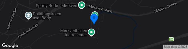Map showing Mørkvedlia Idrettspark
