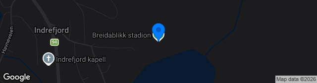Map showing Breidablikk stadion