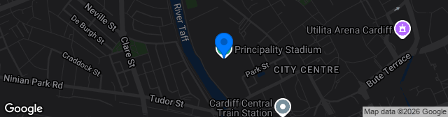 Map showing Principality Stadium