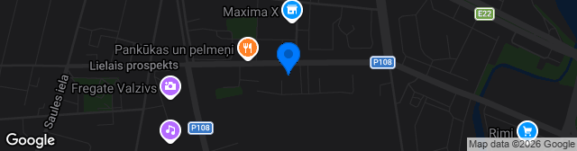 Map showing OC Ventspils rezerves laukums