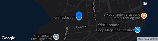Map showing Kristiansund kunstgress