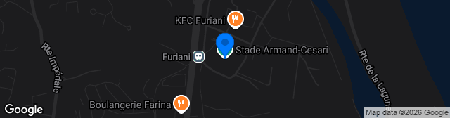 Map showing Stade Armand-Césari