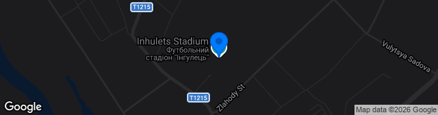 Map showing Stadion Inhulets