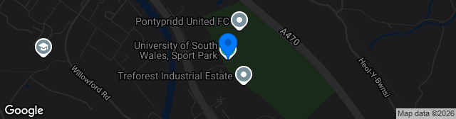 Map showing USW Sports Park