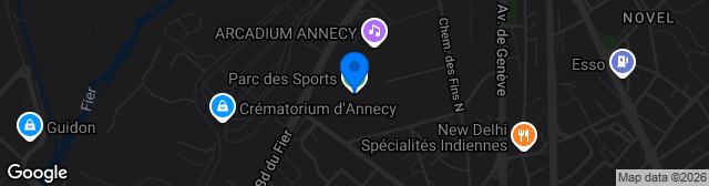 Map showing Parc des Sports