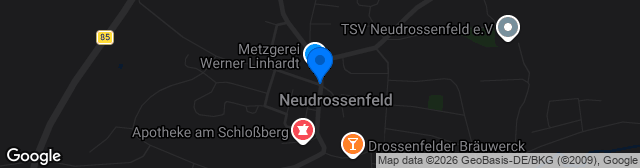 Map showing Sportanlage Neudrossenfeld Platz 1