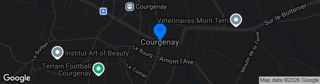 Map showing Stade Communal Courgenay