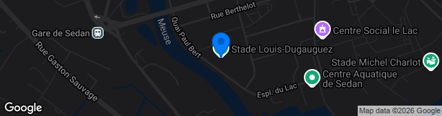 Map showing Stade Louis-Dugauguez