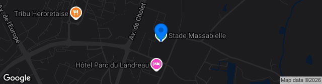 Map showing Stade Massabielle