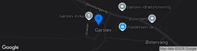 Map showing Gørslev Stadion