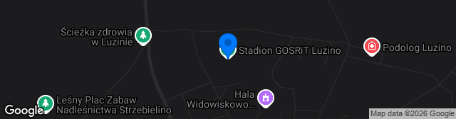Map showing Boisko za płytą główną GOSRiT Luzino