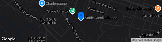 Map showing Stade Lebon