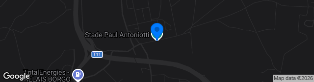 Map showing Stade Paul-Antoniotti