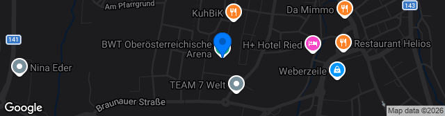 Map showing Innviertel Arena