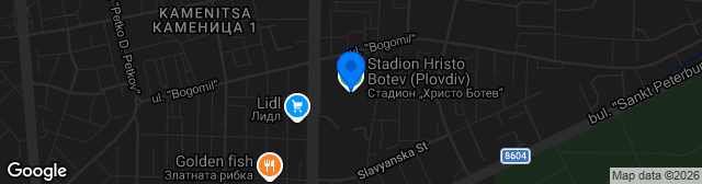 Map showing Stadion Hristo Botev
