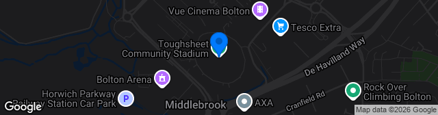 Map showing Toughsheet Community Stadium