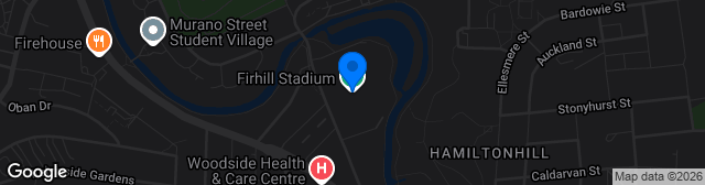 Map showing Wyre Stadium at Firhill